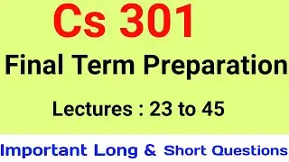 Cs301 Final Term Paper 2022 | Cs301 final term preparation 2022 | Let's Study