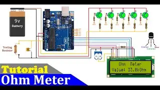 how to make Arduino based Ohm Meter with LCD Display