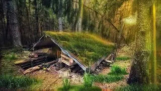 BUILD A COZY DUGOUT IN A SECRET FOREST. DISGUISE THE DUGOUT