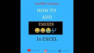 How to use Emojis in Excel I#insert emoji in excel,#how to add emojis in excel,#Emoji