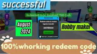 NEW ALL WORKING CODES FOR | ROBBY MAKER IN AUGUST 2024! ROBLOX ROBBY MAKER| CODES