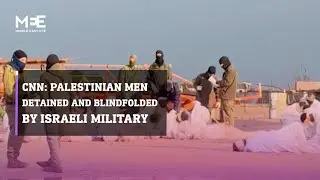 Palestinian men detained and blindfolded by Israeli military