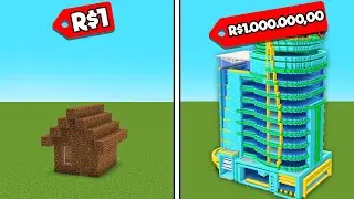 PRÉDIO DE R$1.000.000.000 vs CASA DE 1 REAL na BATALHA DE CONSTRUÇÃO - O FILME