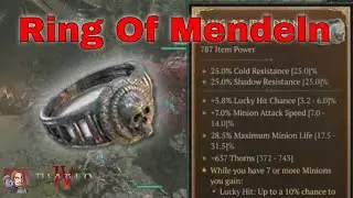 Diablo IV Unique Items - Ring Of Mendeln (Necromancer Ring)