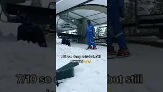 Rating People Getting Off The Ski Lift 😂⛷ *they fall* #shorts