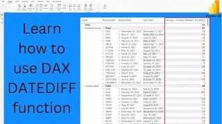 Power BI DAX Tutorial - Learn DAX for Beginners | Learn DATEDIFF - Duration Between Two Dates