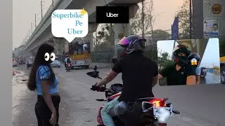 Uber On Superbike Prank on Cute Girls 😱 Her Shocking Reaction ​⁠​⁠@Feelgoodphysioo