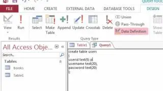 SQL Create Table with Primary Key