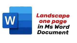 How to landscape one page in a Word Document