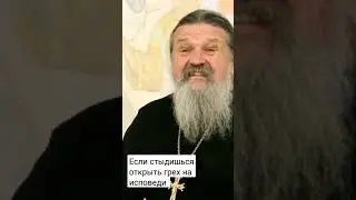 Если стыдишься открыть грех на исповеди. о. Андрей Лемешонок