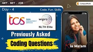 Wipro Elite/TCS Previously asked Coding Questions | Wipro Elite | TcsNinja | TcsNQT | Ria Ma'am