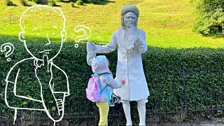 Backstage   Human Statue Prank   Foto Time 😀 Kids' happiness