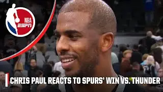 Chris Paul on Spurs' victory vs. Thunder 🔥 'To WIN GAMES, we got to BELIEVE' 🗣️ | NBA on ESPN