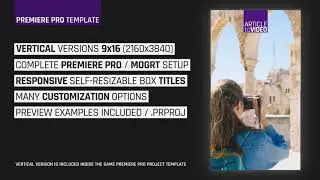 Article to Video - Premiere Pro Setup