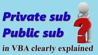 Excel VBA private sub and public sub (private vs public sub in VBA)