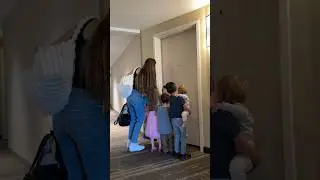 Checking into our hotel room with my 4 children🩵✨#travelvlog #travel #minivlog #shorts #momof4