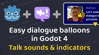 Dialogue balloons with talk sounds in Godot 4