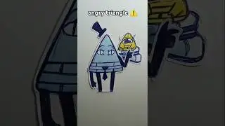 very angry triangle ⚠️ #art #drawing #sketch #fyp #gravityfalls