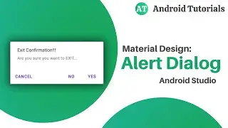 Material Design: Alert Dialog in Android Studio | Material Design Components | Android Tutorials