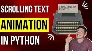 How to animate scrolling text in Python! (Pygame typewriter style text animation)