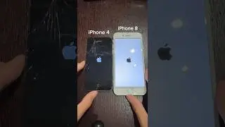 iPhone 4 vs iPhone 8 boot up test #shorts #iphone4 #iphone8