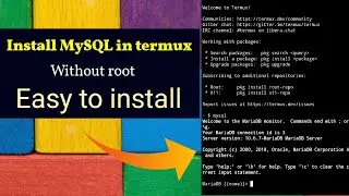 How to get MySql On Android ||how to install MySQL in termux||MySql DATABASE On Android