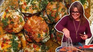 How to Make Roasted Eggplant Parm Stacks with Hot Honey on Top | Rachael Ray