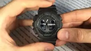 Полная настройка часов Casio G-Shock GA-100-1A1ER (все функции) - видео | Watch-Forum.RU