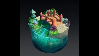 live stream highlights - creating a stylized bridge in blender 2 8