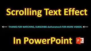 Continuous Scrolling Text Effect In PowerPoint