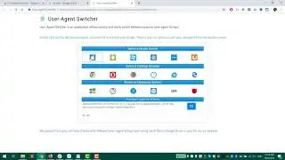 How to switch user agent for Google Chrome browser