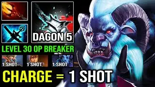 WTF 1 Shot Overpower LEVEL 30 Spirit Breaker with Invisible Silver Edge + Dagon 5 Burst Dota 2