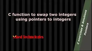 Write a c program function to swap two integers using pointers to integers.