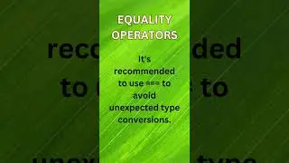 Equality operator in JavaScript