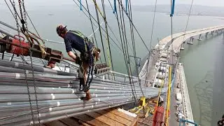 Incredible Modern Suspension Bridge Construction Technology - Extreme Ingenious Construction Workers