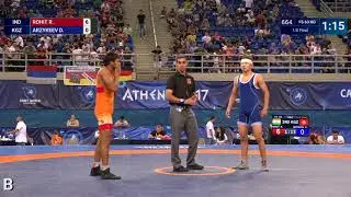 1/8 FS - 63 kg: R. ROHIT (IND) df. D. ARZYKEEV (KGZ) by VSU, 11-0