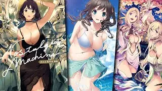 NOSTALGIA MACHINE Beautiful Manga girls art book Akemi Mikoto Artworks