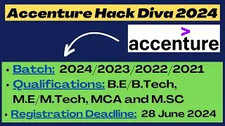 Accenture Hack Diva is announced | Selection Process? | Last date to apply? | Round 1 & Round 2 date