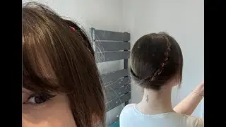 Milkmaid braids (with no back parting) for when your hair's not quite long enough