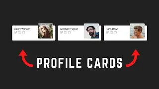 Amazing Profile Cards Design Using HTML and CSS | HTML CSS Tutorial