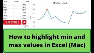 How to dynamically highlight min and max values in a chart (Mac)