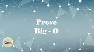 Prove Big-O