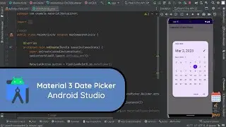 How to create Material 3 Date Picker in Android Studio using java