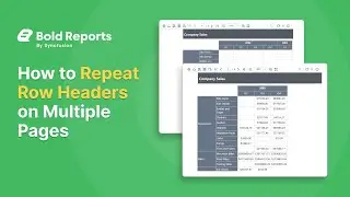 How to Repeat Header Row on Multiple Pages | Bold Reports
