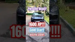 Porsche 1600 hp! Cold start and amazing sound!