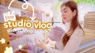 STUDIO VLOG ✿ HOW I ORGANISE 300+ Stickers for my Etsy Sticker Shop & Shop Launch!