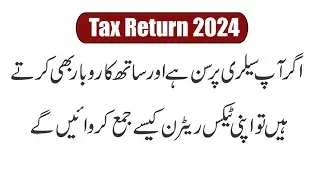 Income Tax return 2024 for Both Salaries and business person