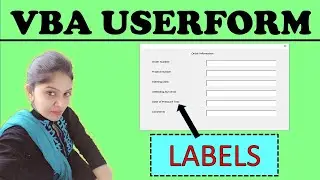 Excel VBA User form part - 1 | Excel VBA  | Create Label in vba user form | l Label in Excel VBA