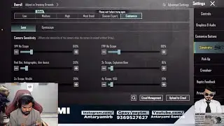 ANTERYAMI GAMING SENSITIVITY SETTINGS BGMI 2023
