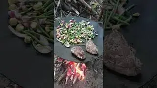 Petromax Griddle Steak and Veg  Sizzle Night #camping #campfire_cooking